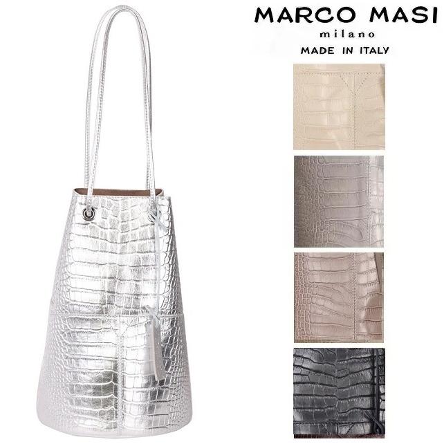 MARCO MASI（マルコマージ） 巾着バッグ 型押し クロコ バッグ 