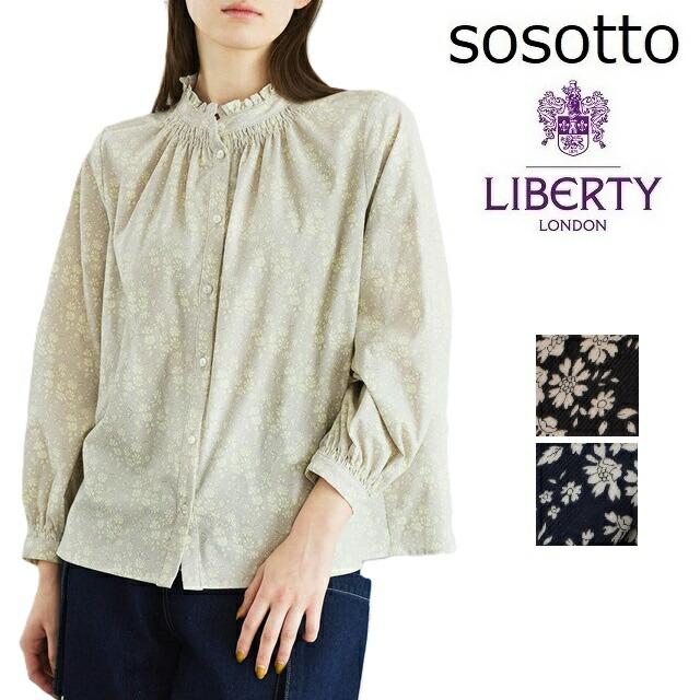 sosotto ソソット リバティ ブラウス レディース コーデュロイ/フリル 