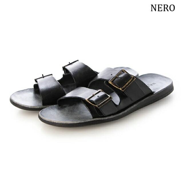 BRADOR（ブラドール） クロス サンダル メンズ 本革 レザー 牛革