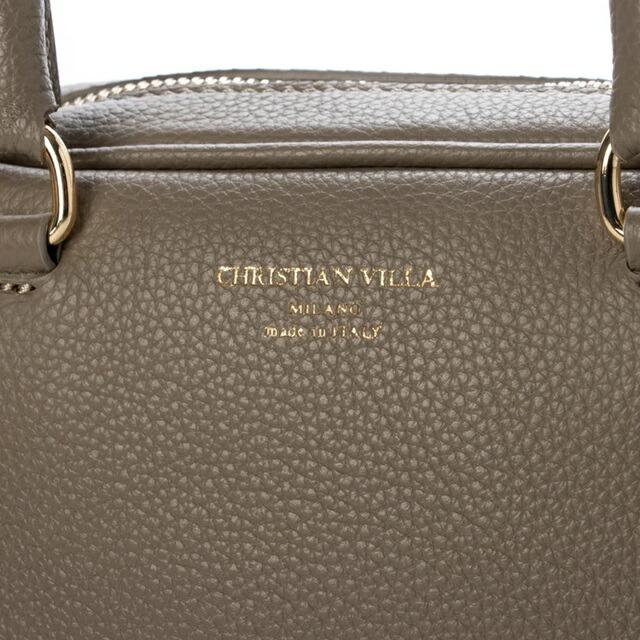 CHRISTIAN VILLA クリスチャンヴィラ ハンド バッグ 2WAY ショルダーバッグ ミニボストンバッグ レディース イタリア製 牛革