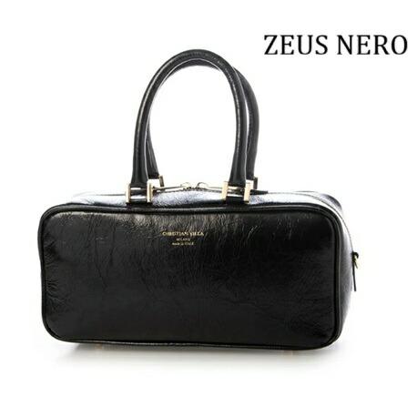 るー⭐︎ christian villa バッグ　2way BLACK CHRISTIAN VILLA クリスチャンヴィラ ハンドバッグ 2WAY 横長