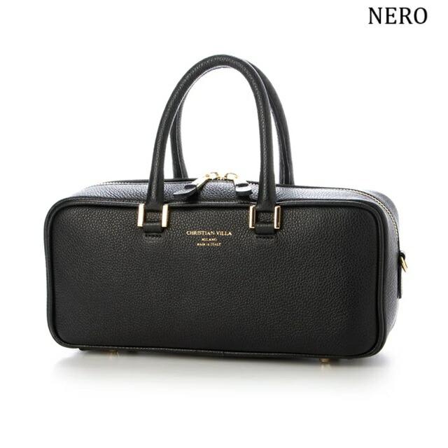 るー⭐︎ christian villa バッグ　2way BLACK CHRISTIAN VILLA クリスチャンヴィラ ハンドバッグ 2WAY 横長