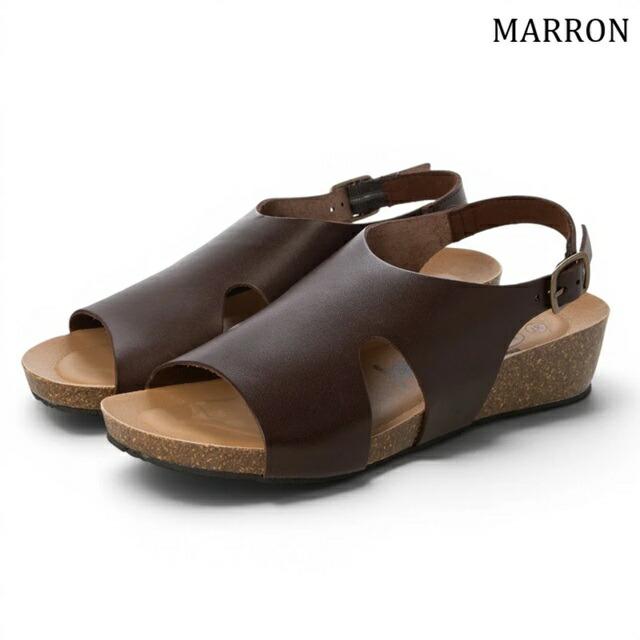 PLAKTON（プラクトン） ストラップサンダル レザー サンダル コルク