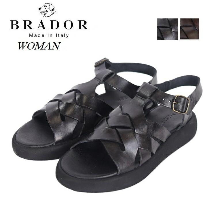BRADOR ブラドール サンダル レディース 本革 レザー 牛革 シンプル 夏