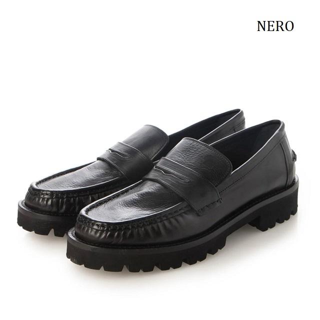 〖美品〗PASCUCCI パスクッチ 革靴 ローファー レザー 黒 イタリア製 PASCUCCI（パスクッチ） ローファー レディース シューズ レザー 9004