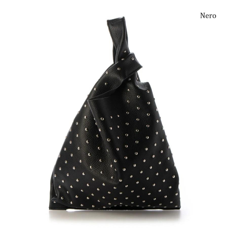 MARLON FIRENZE スタッズ ショルダーバッグ イタリア製 シボ革 MARLON FIRENZE スタッズ ショルダーバッグ イタリア製 シボ革