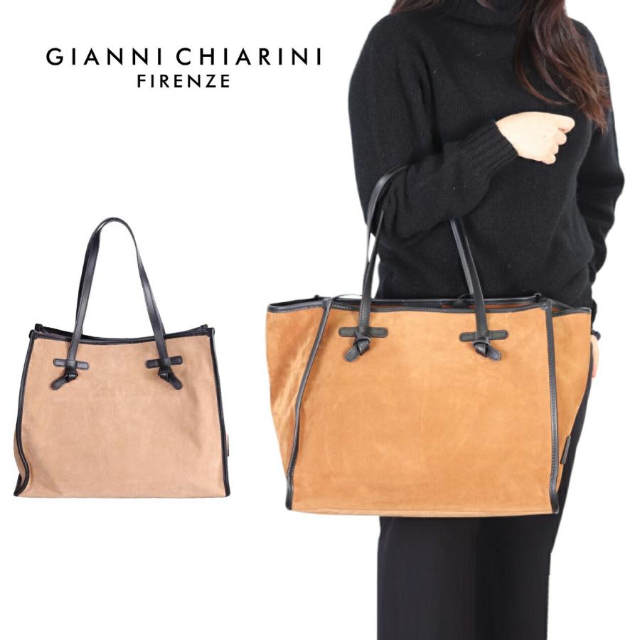 美品　ジャンニキャリーニ　 トートバッグ　マルチェッラ　M キャンバス　　ポーチ GIANNI CHIARINI ジャンニキアリーニ トートバッグ MARCELLA M