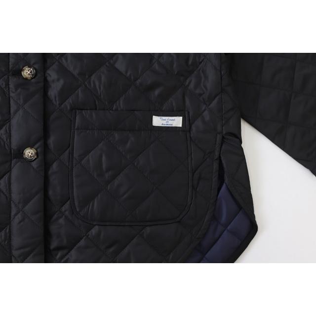 ルミノア Le minor コート ジャケット ショート レディース 高密度タフタ 秋冬 23AW EL35304 長袖 カーキ ブラックの画像