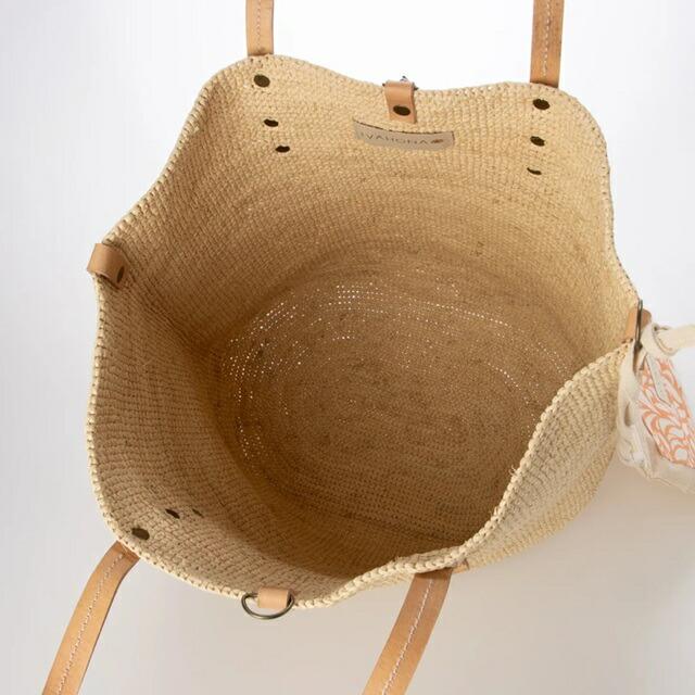 イバオナ IVAHONA トート型 レザーハンドル かご カゴバッグ トート