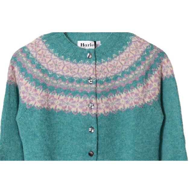 美品♪ハーレーオブスコットランド ノルディック柄ニット マスタード 40 ru8 Harley of SCOTLAND ハーレーオブスコットランド フェアアイル