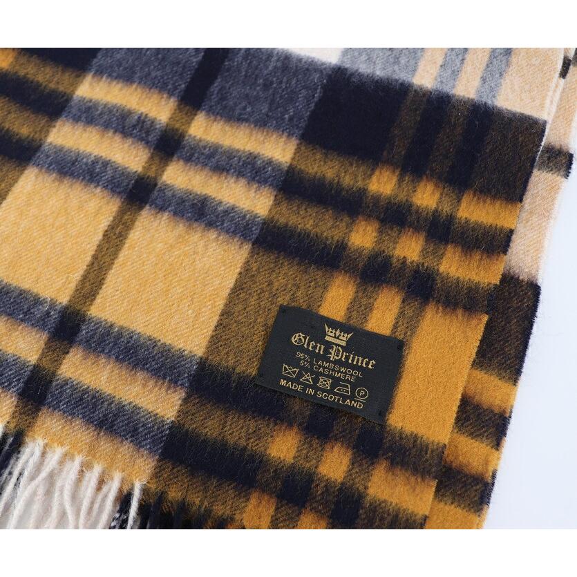Glen Prince（グレンプリンス） ラムズウール カシミア ストール 大判