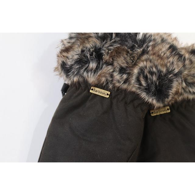 バブアー BARBOUR メンズ barbour wax with fur trim mittens 手袋 グローブ フリース ギフト プレゼント  LGL0045 olive ワックスミトン｜carre-store｜03