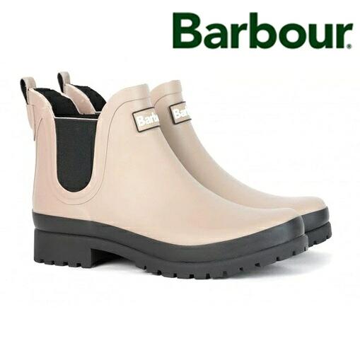 Barbour レインブーツ ベージュ Barbour バブアー レインブーツ サイドゴアブーツ アウトドアシューズ