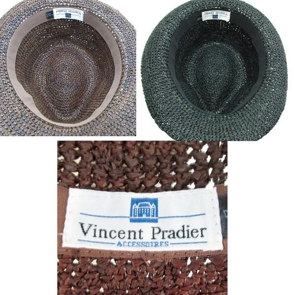 Vincent Pradier ヴァンサン プラディエ ラフィア中折れハット　HAT BLACK　BROWN 帽子 レディース 麦わら 夏｜carre-store｜03