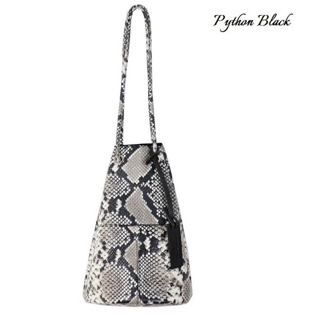 MARCO MASI（マルコマージ） 3013 巾着バッグ パイソン 蛇柄 シルバー