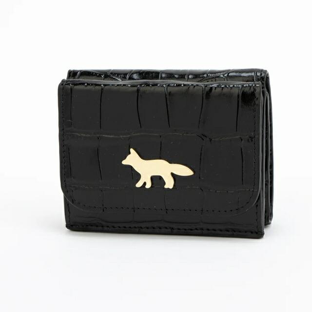 MAISON KITSUNE（メゾン キツネ） Maison kitsune 3つ折り財布 クロコ