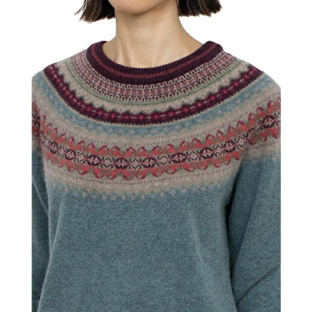 ERIBE エリベ レディース ニット セーター ノルディック クルーネック