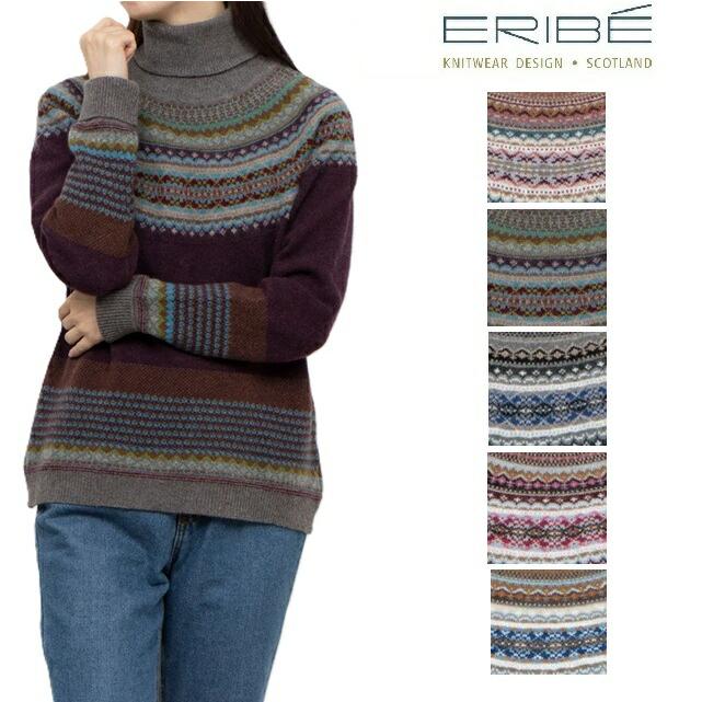 ERIBE（エリベ） レディース タートル ニット セーター ノルディック 