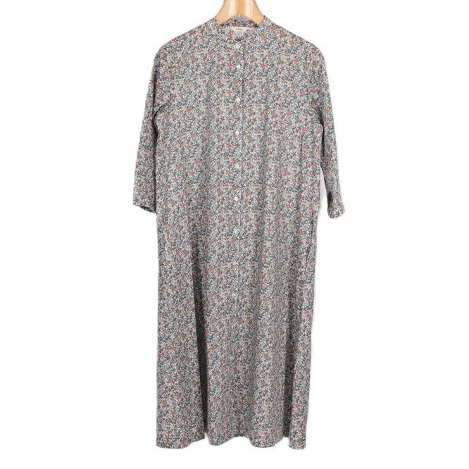 Parkes リバティ　お花柄　ロング　シャツ　ワンピース Parkes - シャツワンピース（リバティコレクション） - Sheth
