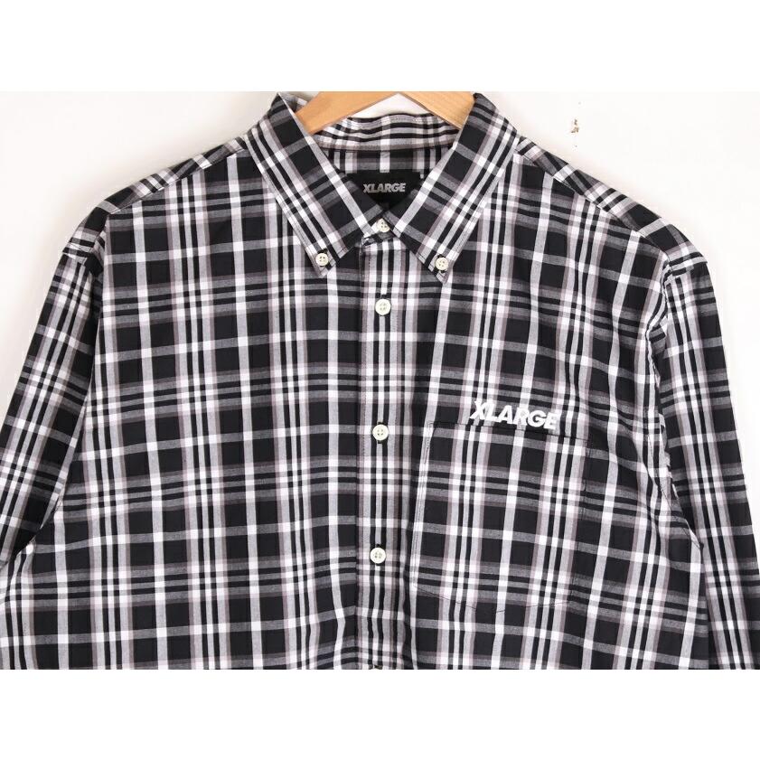 エクストララージ　長袖チェックシャツ　ＸＬ XLARGE（エクストラ ラージ） 長袖 EMBROIDERY BD チェックシャツ