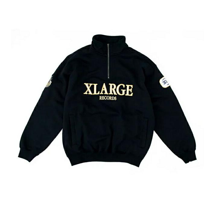XLARGE エクストララージ XL RECORDS HALF ZIP PULLOVER SWEAT XLARGE エクストララージ XL RECORDS HALF ZIP PULLOVER SWEAT