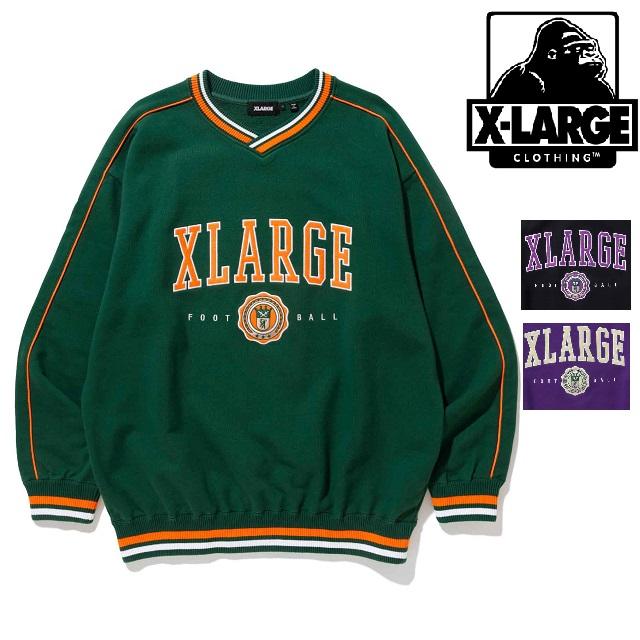 XLARGE エクストララージ X-LARGE PIPING V NECK SWEAT Vネック XLARGE エクストララージ X-LARGE PIPING V NECK SWEAT Vネック