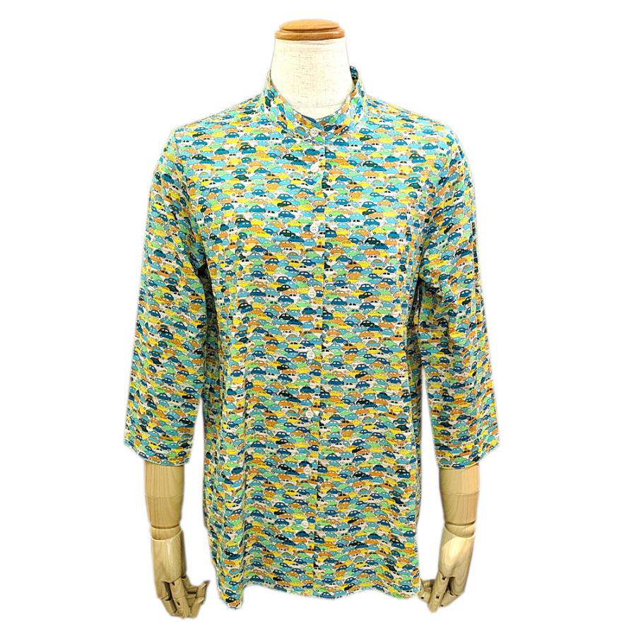 【専用出品】新品タグ付き Parkes リバティ タナローン 半袖 シャツ M parkes（パークス） 【SALE】Parkes リバティ LIBERTY バンドカラー7