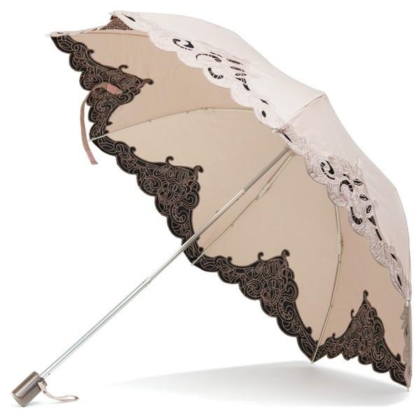 日傘 UV対策 晴雨兼用折りたたみ傘 折り畳み傘 おすすめ 晴雨兼用 レディース レディス 軽量 おしゃれ UV 親骨50cm 8本骨 オーガンジーレース エンブロイダリーの画像