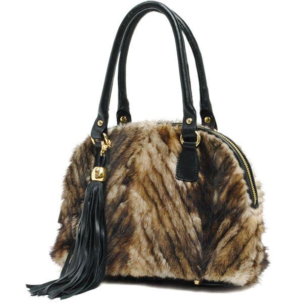 ミンクファーバッグ レディース レディス カーフレザー タッセル イタリアブランド PAOLO MASI アンジェル brand bag