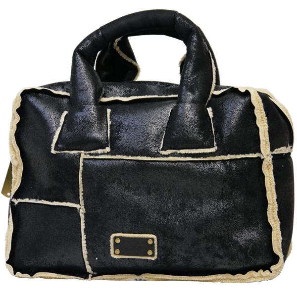 ハンドバッグ レディースファッション レディース バッグ レディス ボア ムートン パッチワーク ボストンバッグ 本革カーフレザー Toscani イタリアブランド Toscani ディーナ Pel 3854 Bag Brand キャロン国 ストール 手袋 バッグ オンラインストア半額