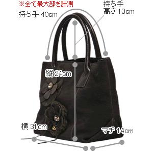 【人気☆オシャレ☆ROBERTA GANDOLFI】黒　2way 花　バッグ Roberta Gandolfi/ロベルタ ガンドルフィ 2WAYボンディング