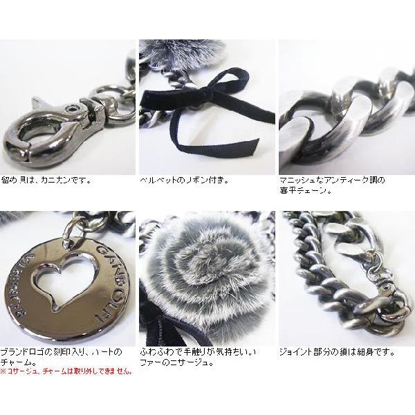 チェーンベルト レディース レディス ロングネックレス ファー フラワーコサージュ イタリア ROBERTA GANDOLFI マリアンジェラ