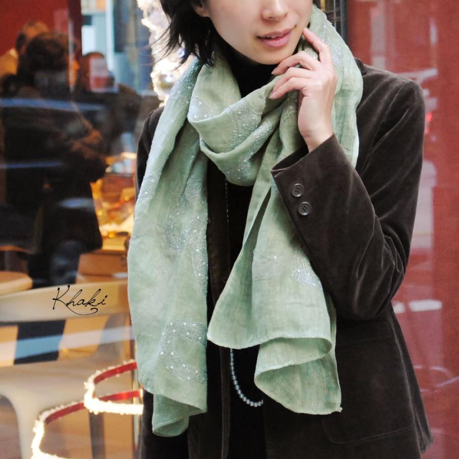 ストール レディース レディス リネン100 スパンコール イタリアデザイン Como Italy Sal キャロン国 ストール 手袋 バッグ 通販 Yahoo ショッピング