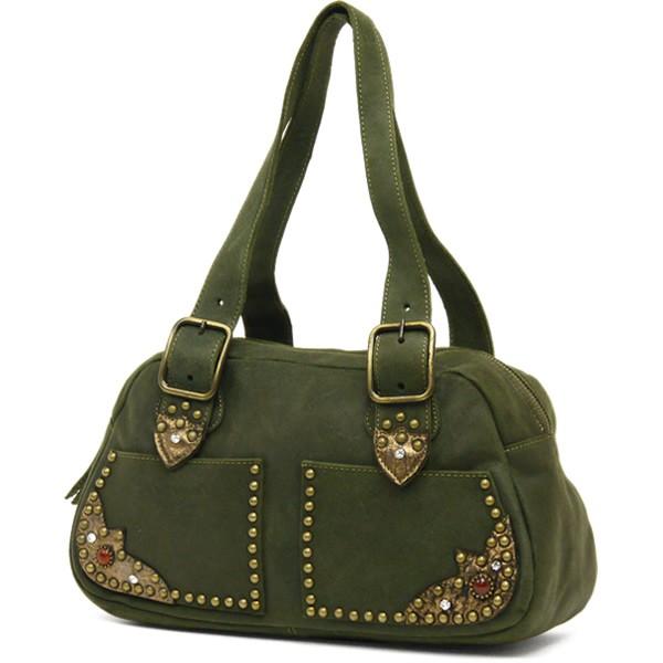 ボストンバッグ レディース レディス 本革 スエードレザー ショルダーバッグ イタリア製 ViViVee ゴージャス アンティーク調 ファーロ・ボストン bag