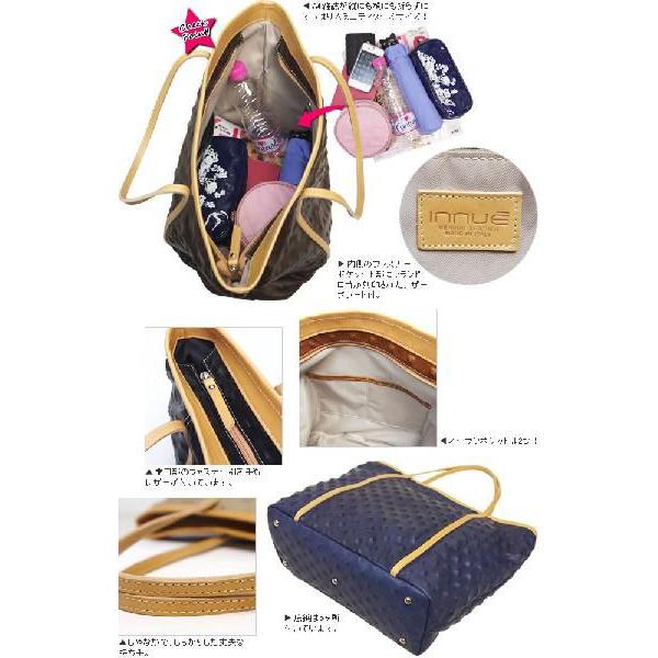 トートバッグ レディース レディス 通勤 大容量 ブラック 黒 メンズ Men's デカ BIG 大きい スタッズ 型押し 本革レザー A4 イタリアブランド brand innue bagの画像