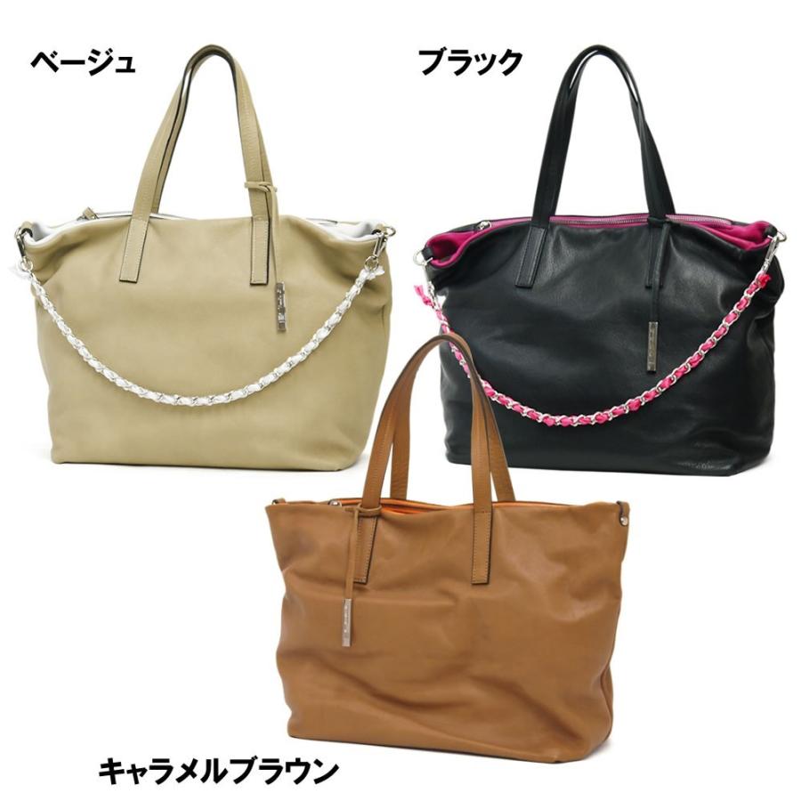 トートバッグ レディース レディス 通勤 大容量 バイカラー 本革レザー チェーンハンドル イタリアブランド brand innue ロジータ A4 bagの画像