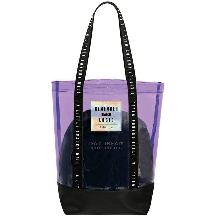 raugoa 巾着 ショルダー トート クリアバッグ ビニールバッグ ブラウン