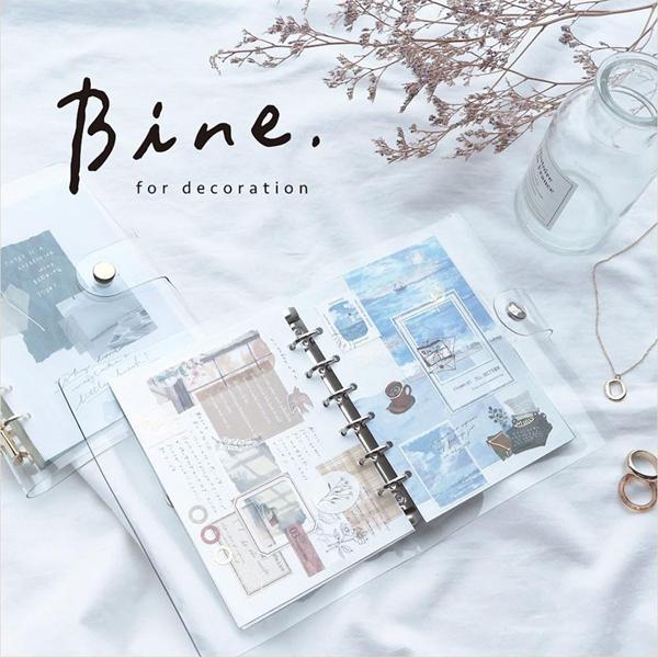 シール帳 Bine/バイン A6 クリアバインダー 57956/ゴールド 57987