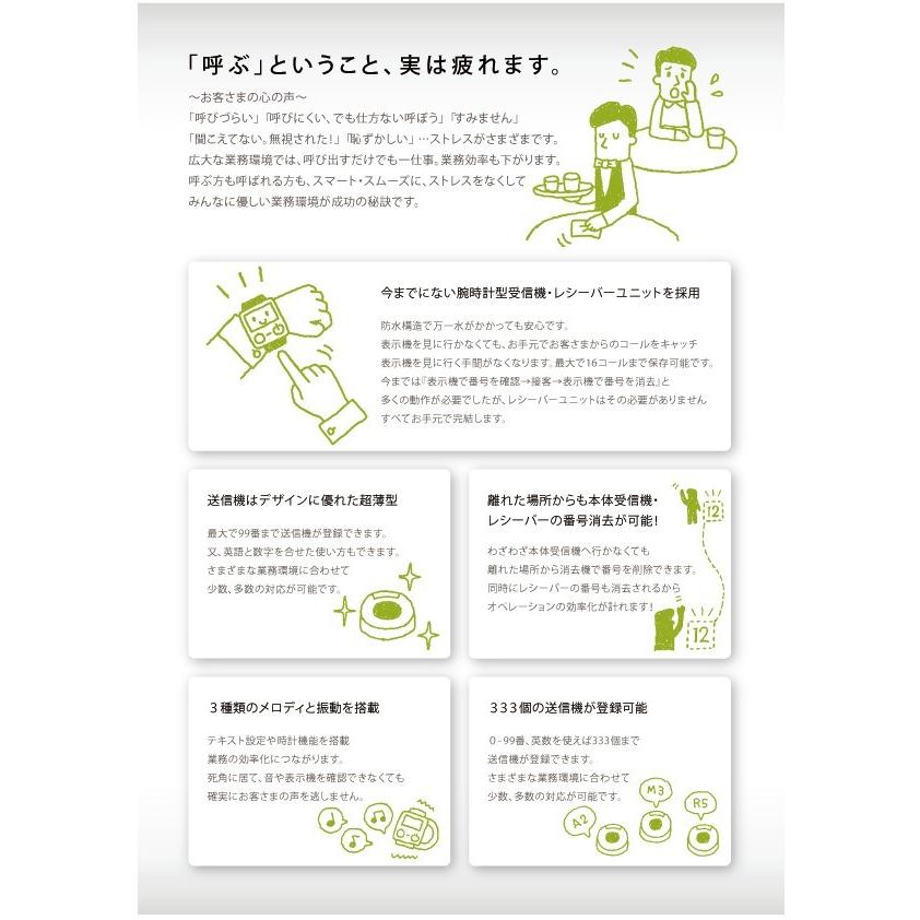業務用ワイヤレスコールシステム (コードレスチャイム) マイコール