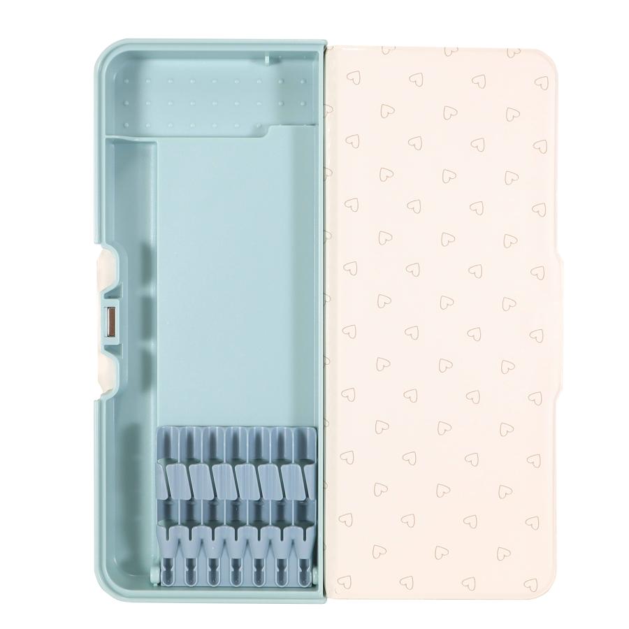 クツワ マグネット筆入 ふわもこあにまるず 2ドア 両面 筆箱