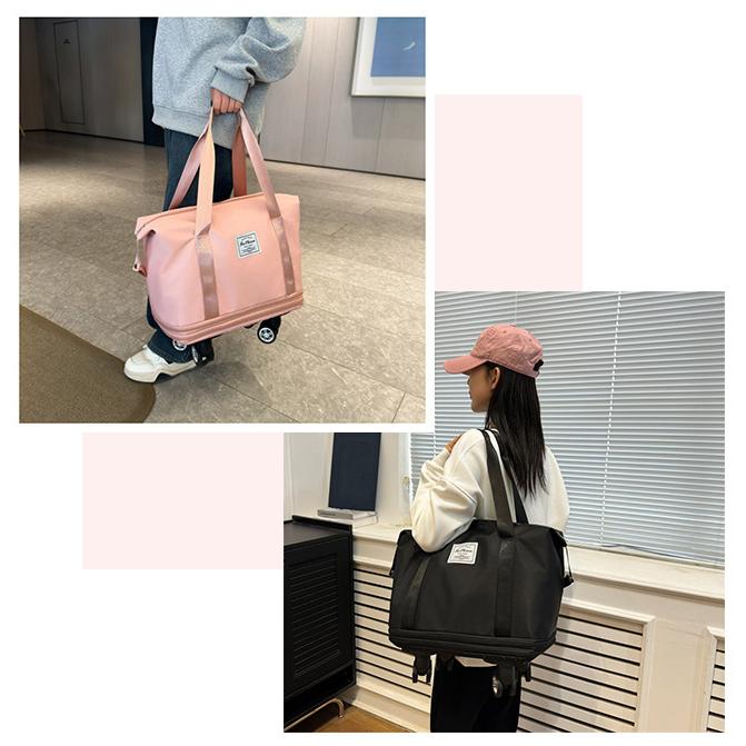 キャリーバッグ ボストンバッグ 3way 拡張可 キャスター付き