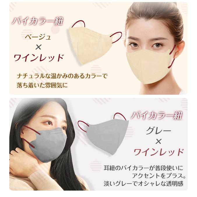 【2%OFFクーポン配布中】マスク 小顔3Dマスク 立体マスク 30枚入 不織布マスク 息がしやすい くすみカラー パステルカラー 4層 3層 爆買 | ブランド登録なし | 35