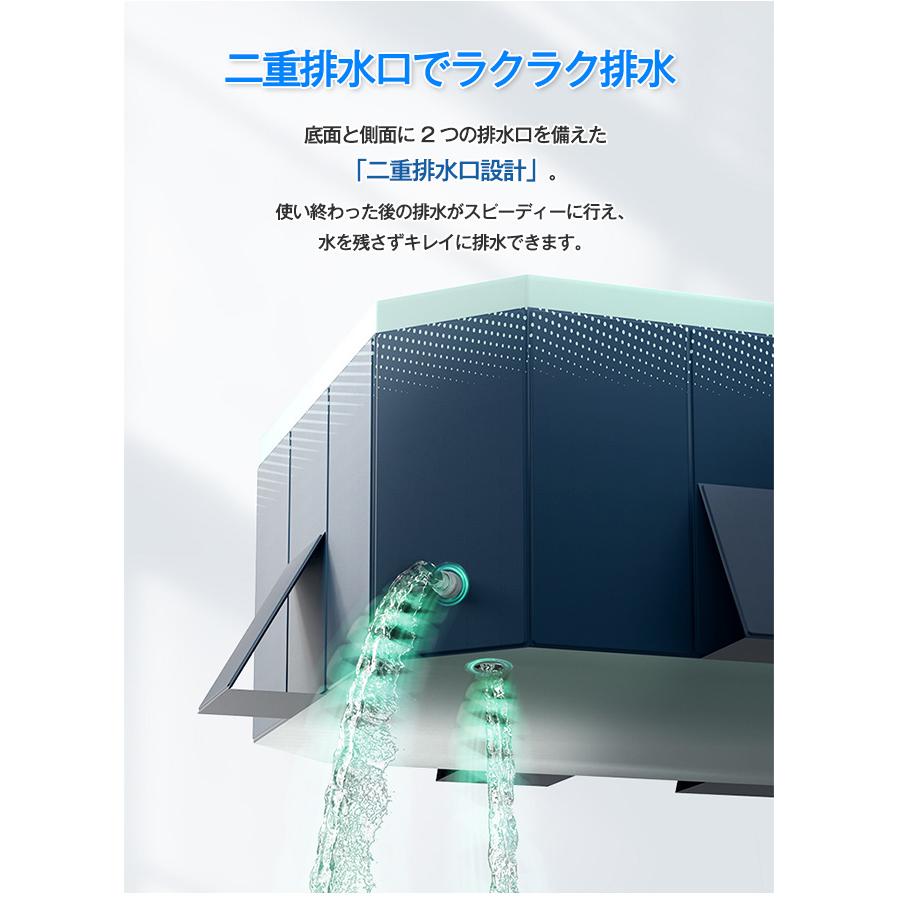 【2026最新型】プール折りたたみプール 空気入れ不要 2.1ｍ 2.6ｍ 3m 家庭用 大型 大人 子供用 キッズ 砂 庭 夏 暑さ対策 アウトドア 遊び 水泳 水風呂 爆買の画像