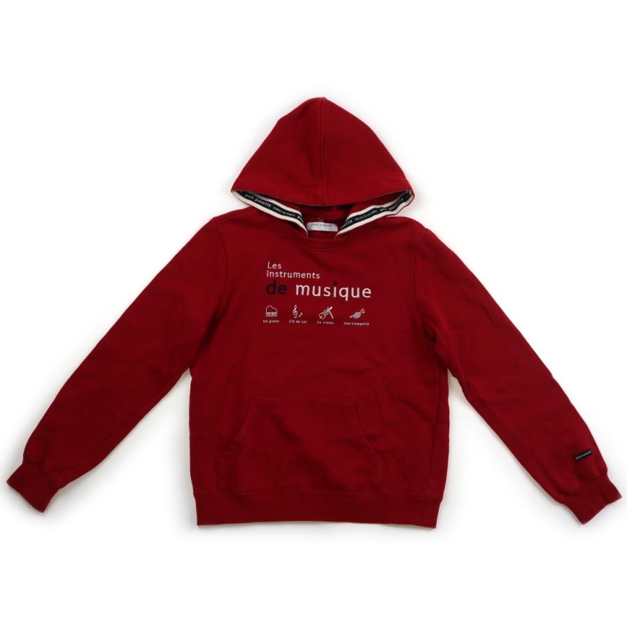 ポンポネット ジュニア 新品 パーカー ネイビー 160 UVカット】シアーボーダージップパーカ（パーカー） | pom ponette