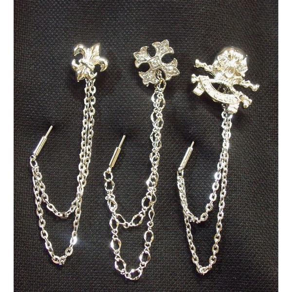 【送料無料】ユリ・リリークロス・スカル　ラペル ピンブローチ【メール便：送料無】【代引き可：送料別】 | 