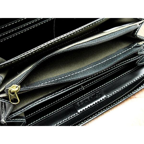 Firenze　本牛革ヴィンテージ加工シャイニーレザー長財布　メンズ　レディース |  | 02