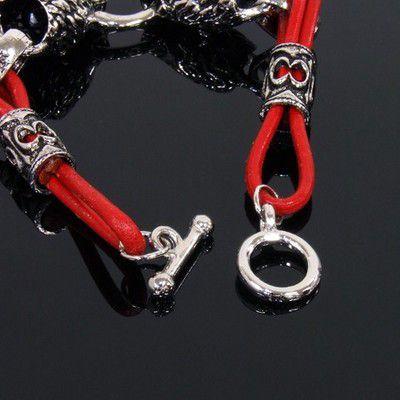 【送料無料】ライオンデザイン!!レザー　ブレスレット/【メール便：送料無料】【代引き可：送料別】メンズ |  | 01