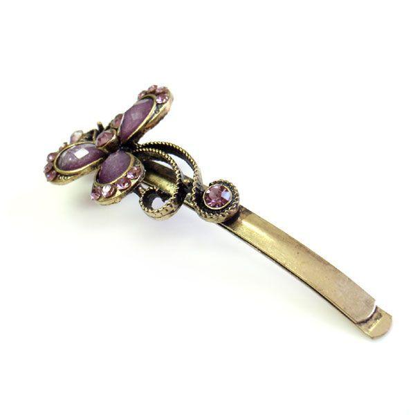 【送料無料】フラワーモチーフ　ヘアピン♪アンティーク仕上げ】レディース【メール便：送料無料】【代引き可：送料別】 |  | 02