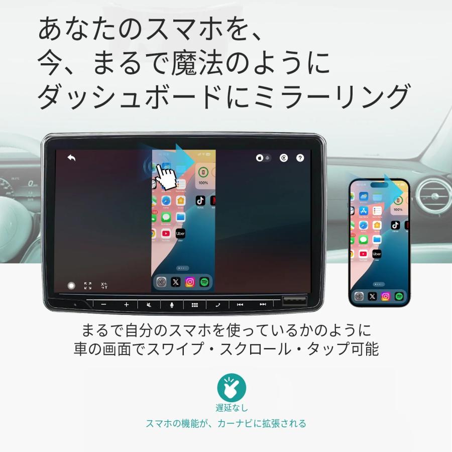 オットキャスト Ottocast ミラータッチ mirror touch carplay