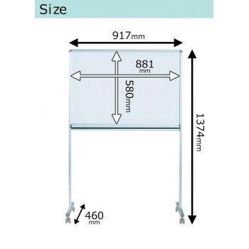 馬印　UDミーティングボード　暗線入　片面ホワイトボード　W917×D460×H1374　UDMT23_2